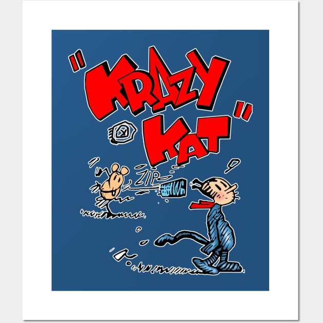 Krazy Kat - comics in the newspapers Wall Art by enyeniarts